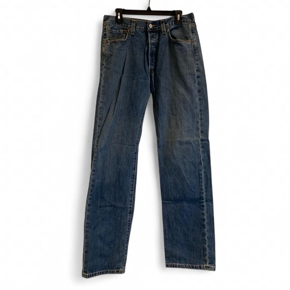 Y2K Levi's 501 Original Button Fly Straight Leg Jeans W34 L34 Made in Mexico